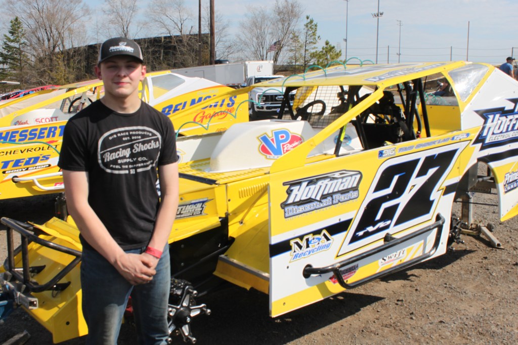 Tanner Van Doren and his modified dirt car